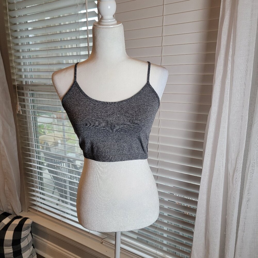 SUPER CUTE Gray Strap Back Design Bralette Womans Size Medium/Large